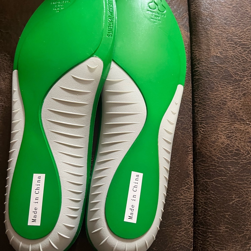 Women’s Green and White Comfort Sandal Insoles